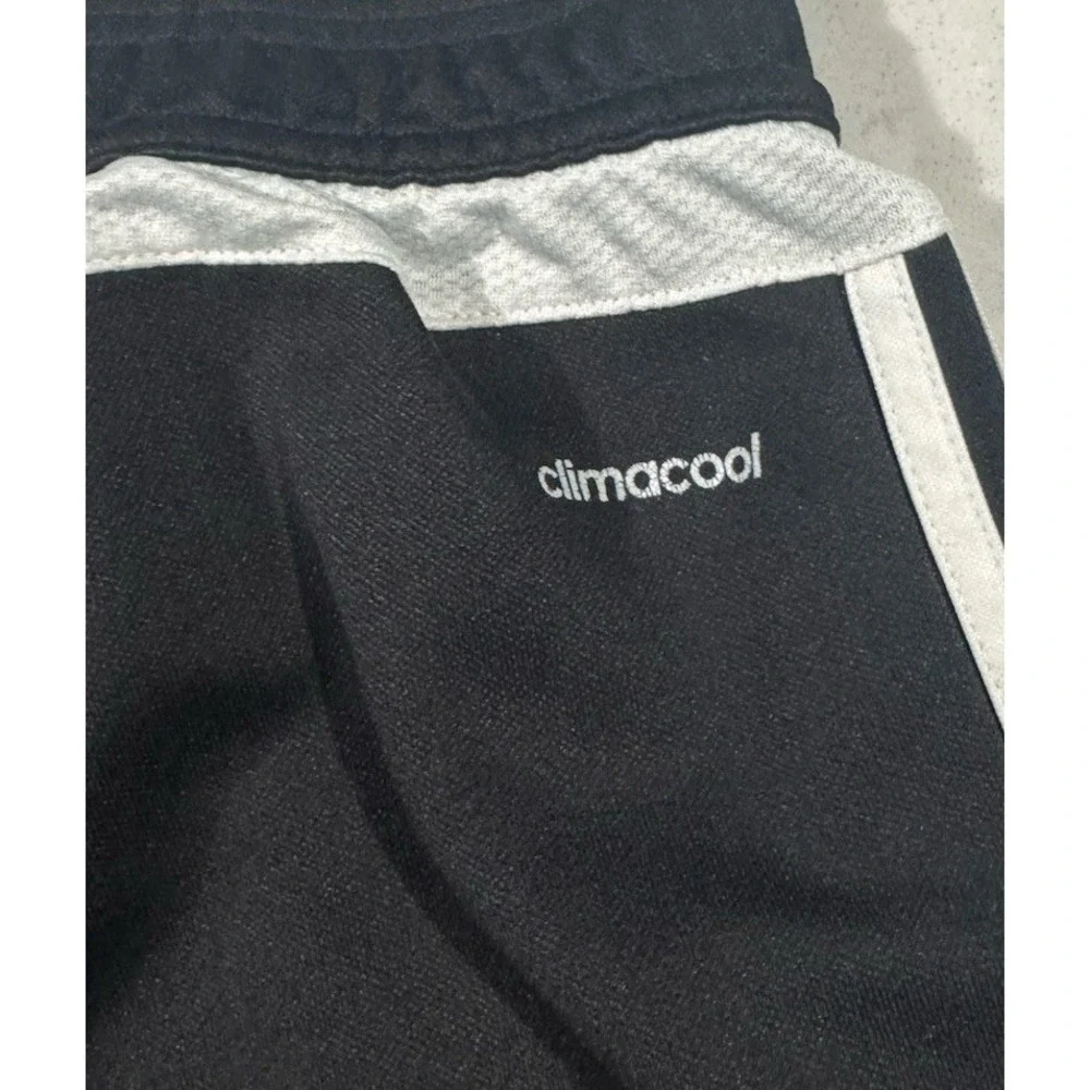 Adidas Track Pants Mens Medium Black Climacool Tapered 3 Stripe Zip Ankle